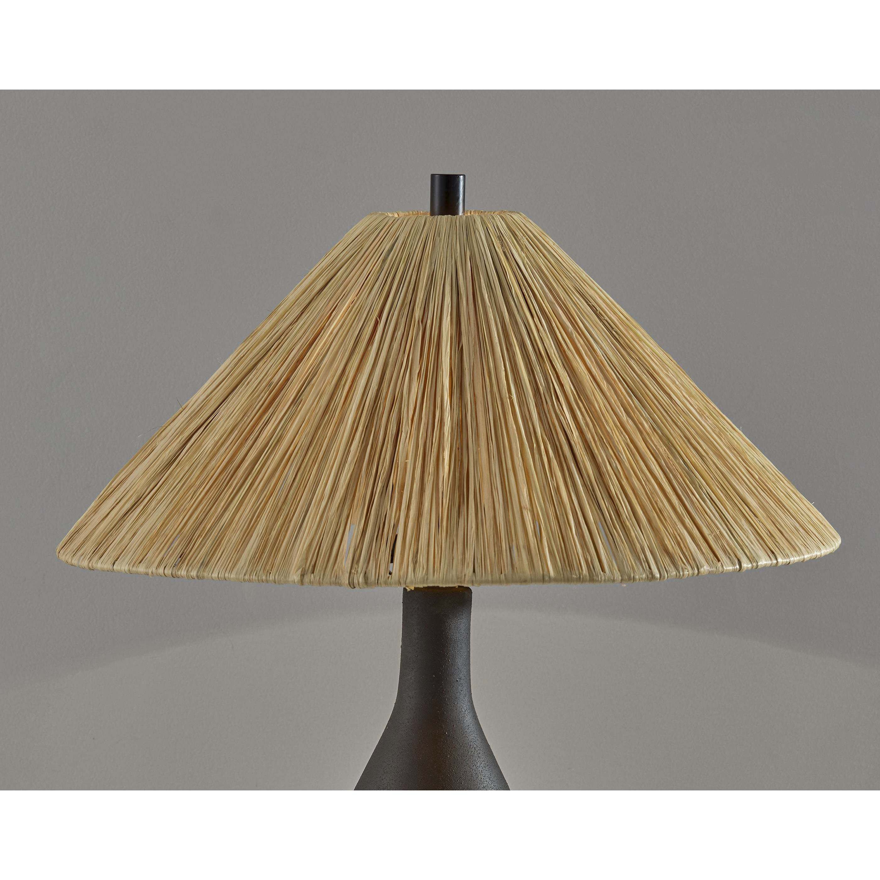 Maren 28 inch 100.00 watt Black Rough Finished Ceramic Table Lamp Portable Light