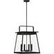 Great Outdoors Isla Vista 4 Light 16 inch Coal Outdoor Hanging