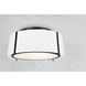 Fulton 3 Light 18 inch Black Semi Flush Ceiling Light