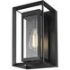 Etting 1 Light 12 inch Black Outdoor Wall Sconce