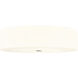 Acryluxe Collection - Classic Family 6 Light 30 inch Brushed Nickel and Opal Flush-Mount Ceiling Light in 30" D x 30" W x 7.5" H, EVOLV