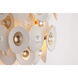 Niu 2 Light 11 inch Coconut Shell Gold / Coconut Shell White Wall Sconce Wall Light