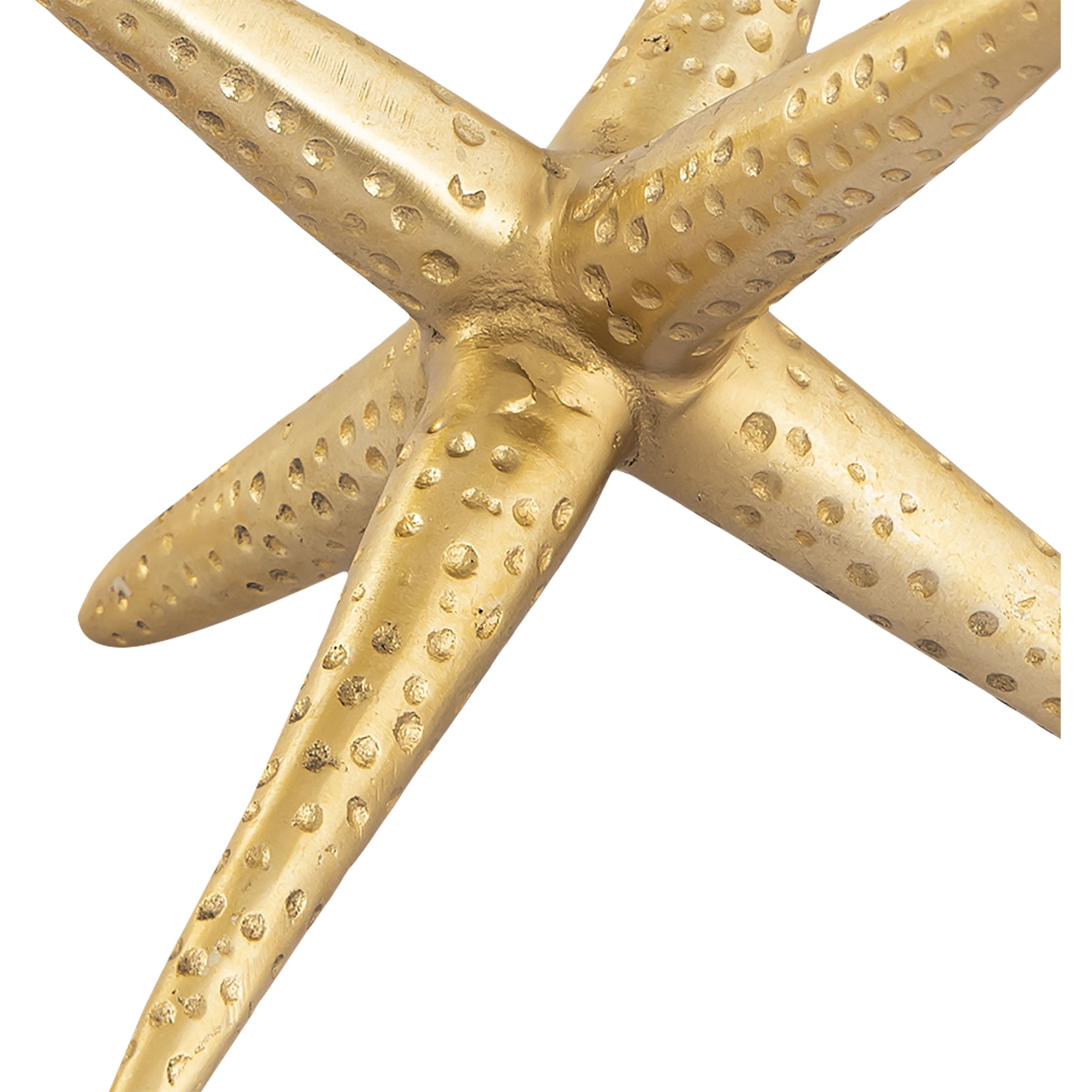 Star Jacks Polished Brass Decorative Object, Set of 3