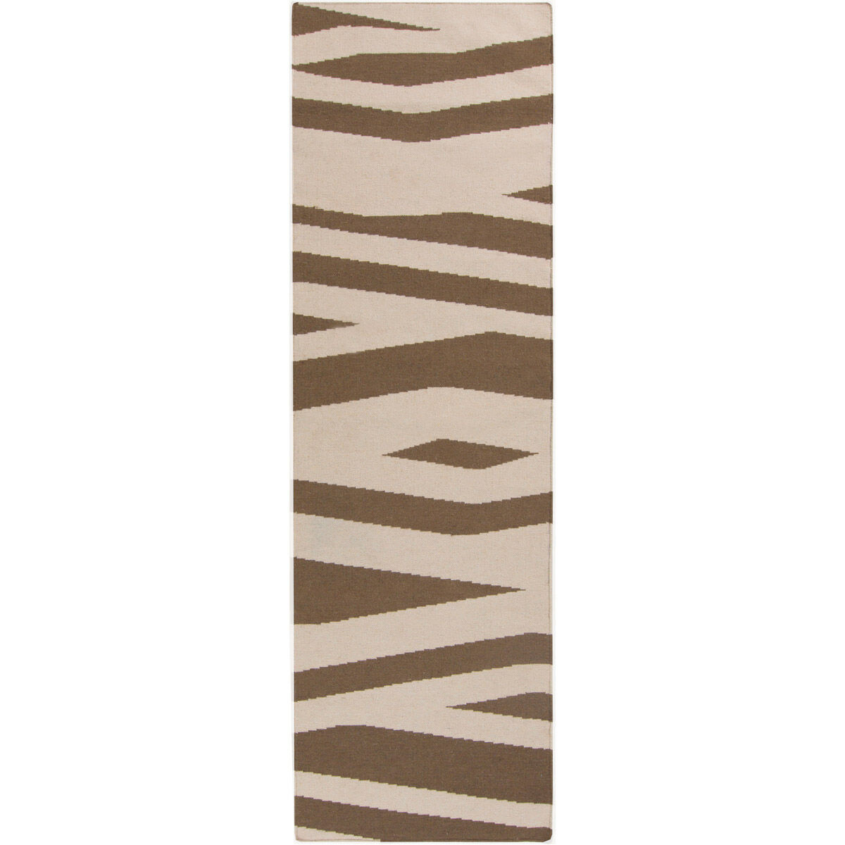 Frontier 96 X 30 inch Dark Brown, Khaki Rug