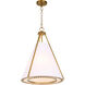 Gorham 3 Light 18 inch Brushed Brass Pendant Ceiling Light