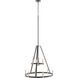 Armstrong Grove 9 Light 25 inch Charcoal with Satin Nickel Chandelier Ceiling Light