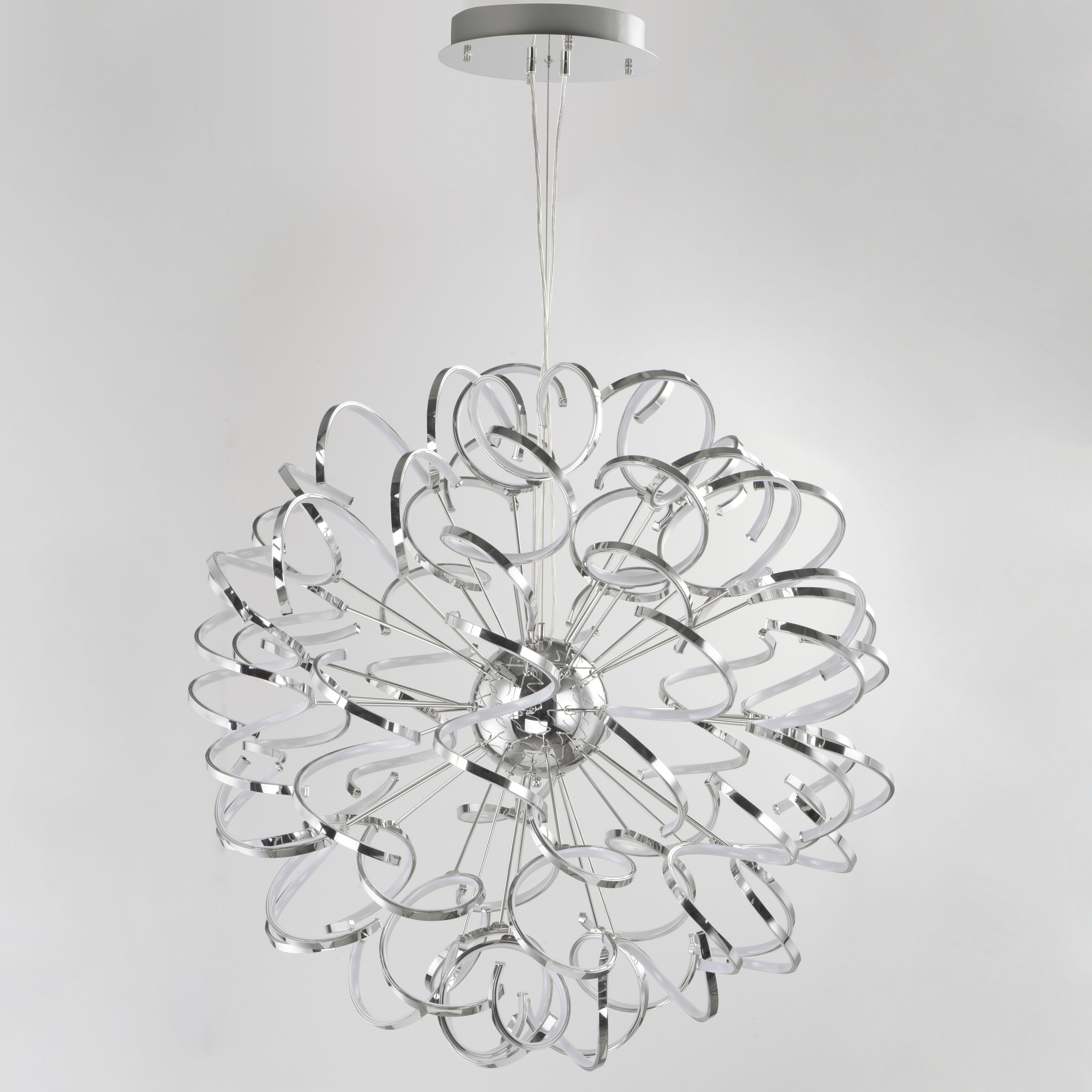 Chaos LED 39.5 inch Polished Chrome Entry Foyer Pendant Ceiling Light