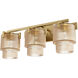 Ontario 3 Light 24.2 inch Luxe Gold Bathroom Vanity Sconce Wall Light, Medium