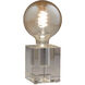 Translucense 4 inch 40.00 watt Clear Table Lamp Portable Light