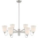 Beckonridge 6 Light 32 inch Brushed Nickel Chandelier Ceiling Light