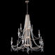 Barcelona 12 Light 44 inch Transcend Silver Chandelier Ceiling Light, 3-Tier, Optic Crystal
