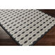 Agostina 120 X 96 inch Black/Cream Handmade Rug, Wool and Cotton