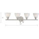 Tia 4 Light 30.75 inch Matte Nickel Vanity Light Wall Light