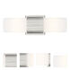 Bolivar 2 Light 4 inch Satin Nickel Bath Vanity Light Wall Light in Matte White Glass