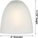 Ballston Castile LED 6 inch White and Polished Chrome Sconce Wall Light in Clear Glass, Ballston