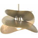 Hibiscus 1 Light 15.4 inch Modern Brass Mini Pendant Ceiling Light, Small