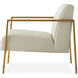 Kesden LBB Brass Occasional Chair, Upholstered