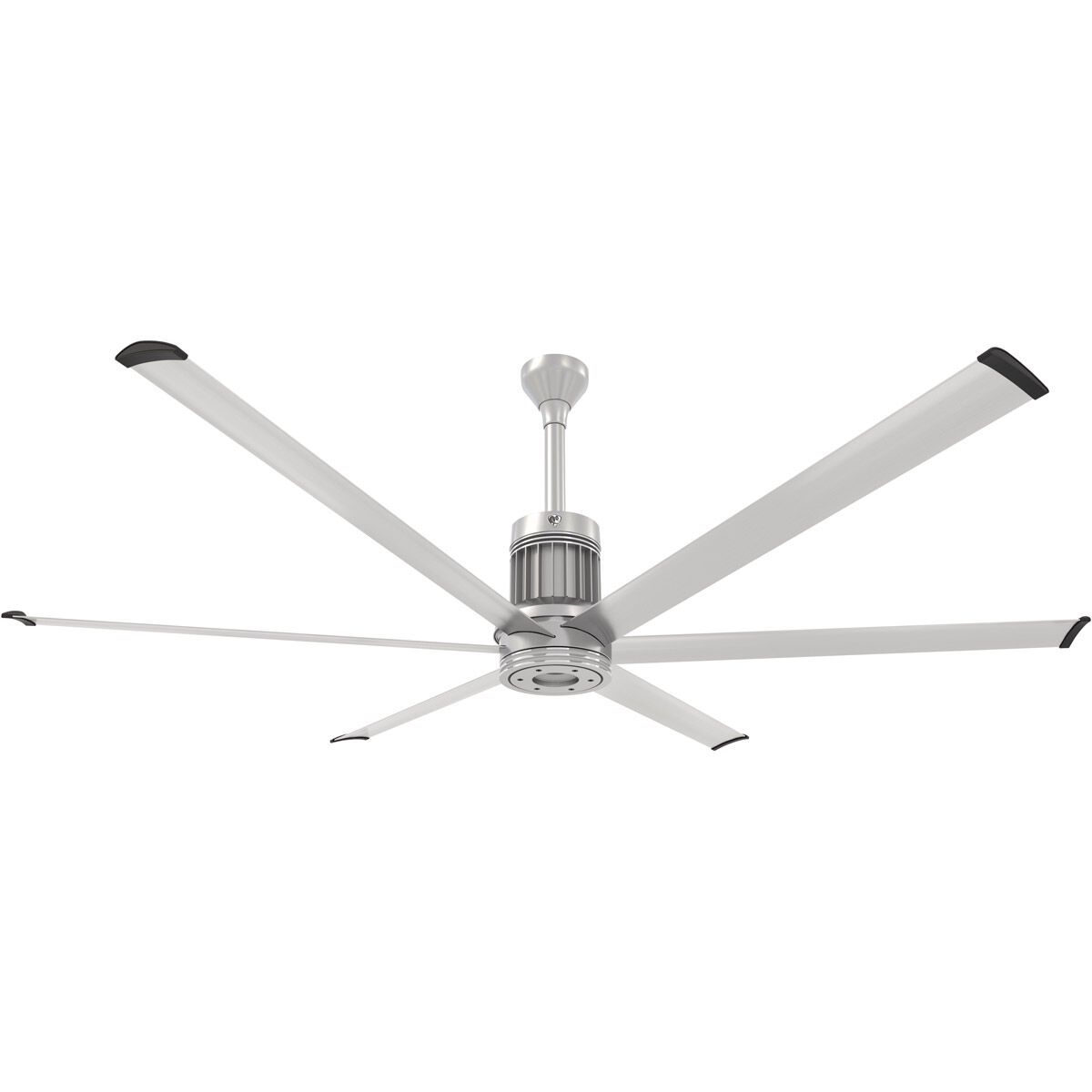 i6 84 inch Brushed Silver Indoor Ceiling Fan in Brushed Aluminum, Standard Mount