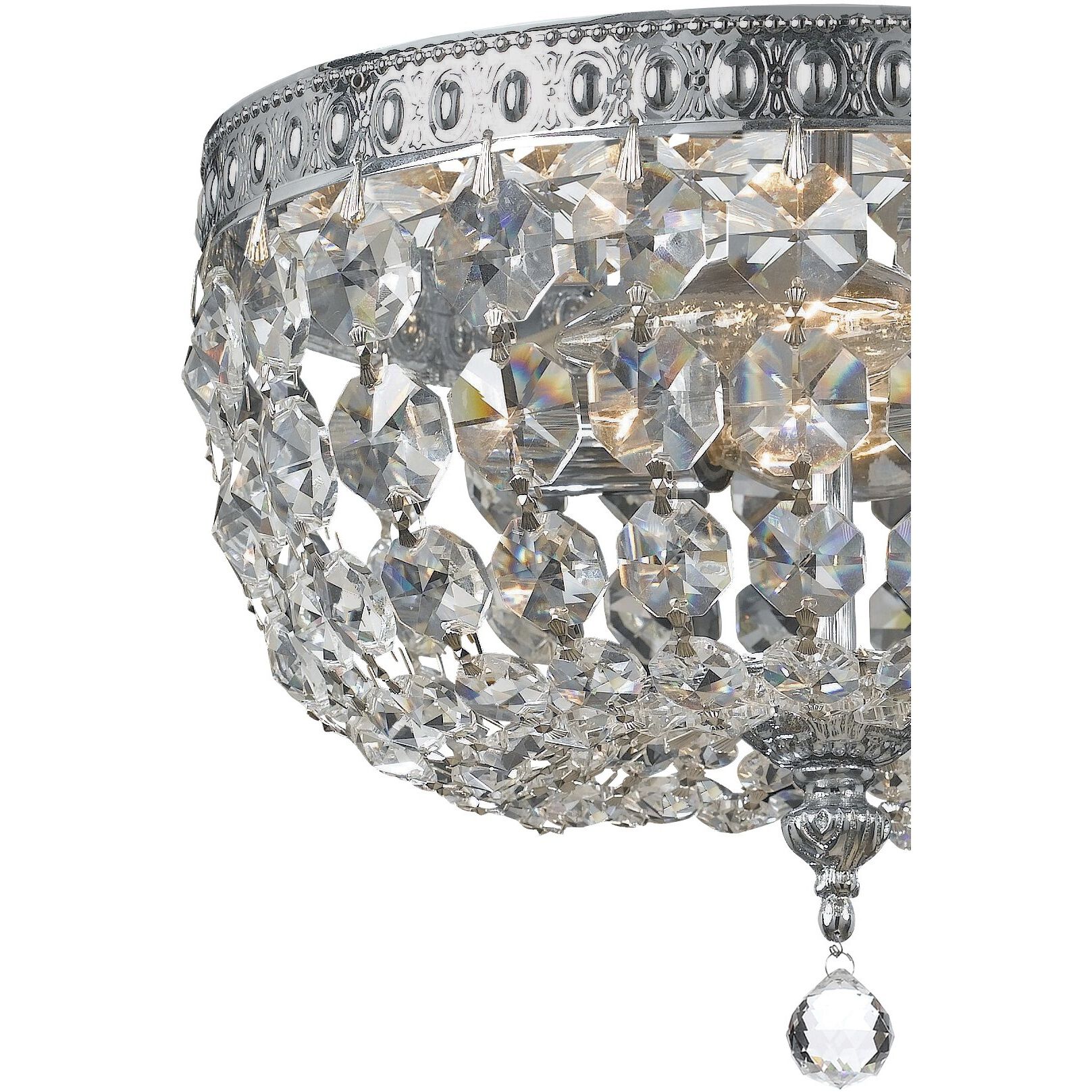 Everett 2 Light 10 inch Chrome Flush Ceiling Light