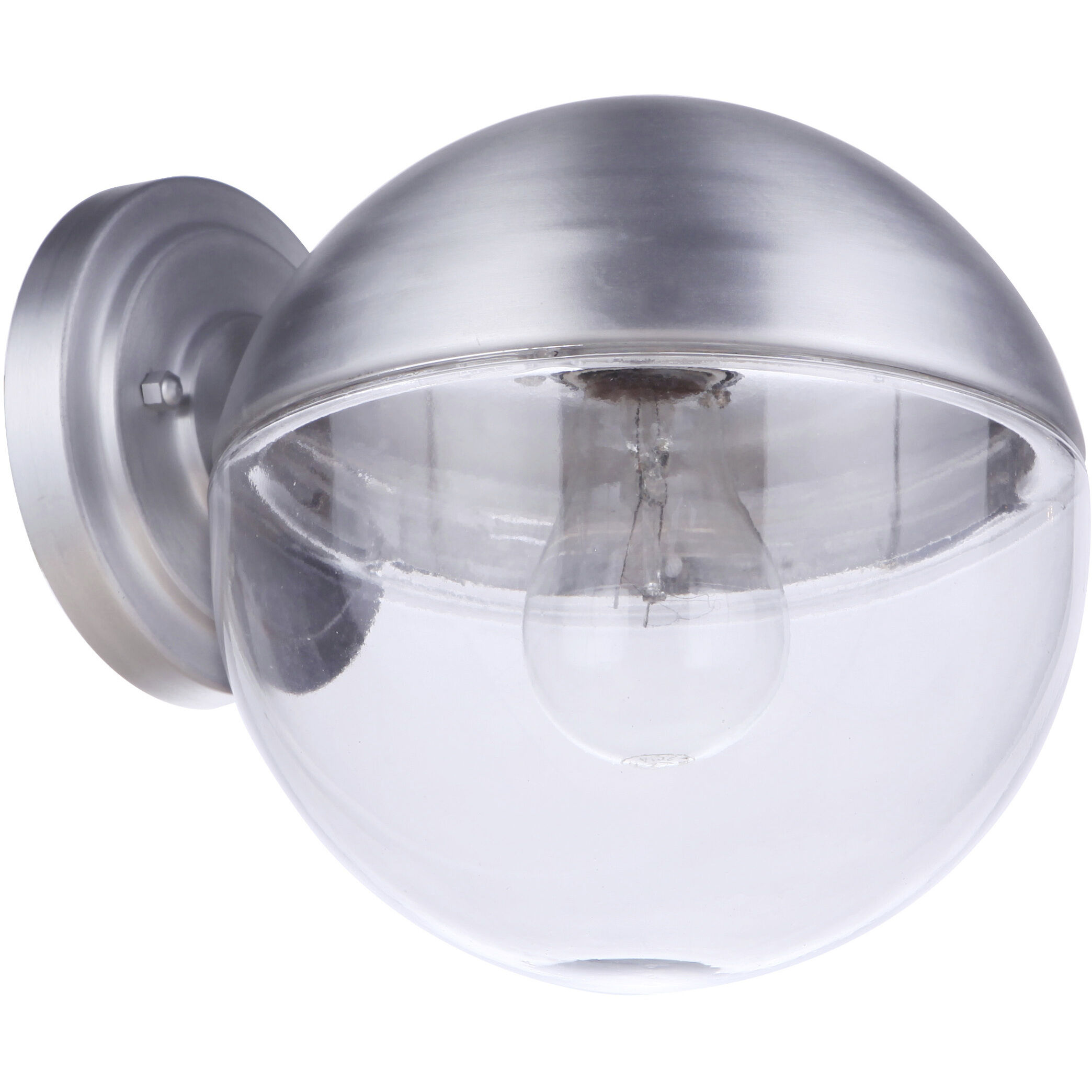 Evie Outdoor Wall Mount in Satin Aluminum, Medium