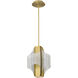 Idris LED 13 inch Vintage Brass Pendant Ceiling Light