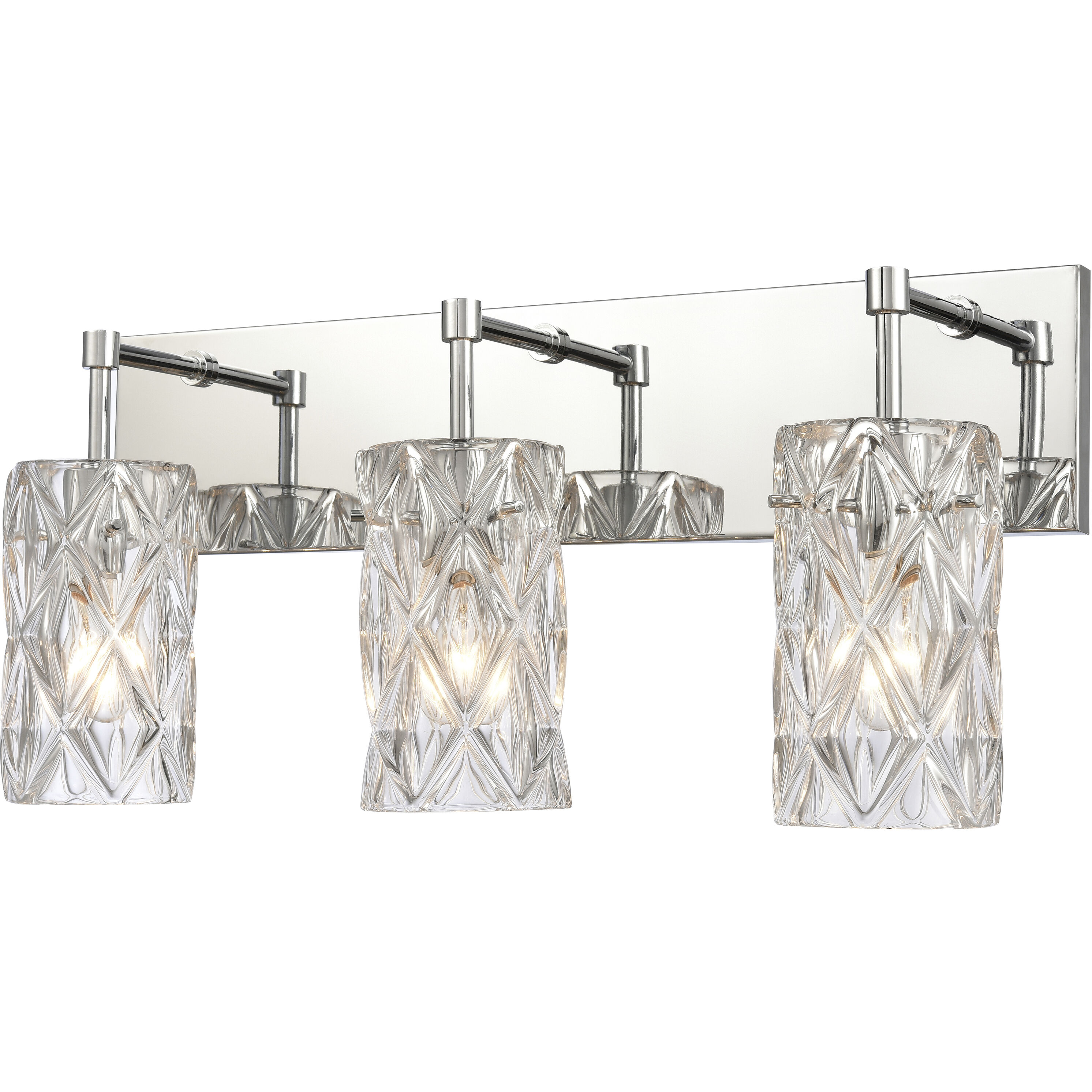 Forma de Crystal 3 Light 23 inch Polished Chrome Vanity Light Wall Light