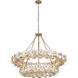 Niu 22 Light 39 inch Coconut Shell Gold / Coconut Shell White Chandelier Ceiling Light