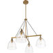 Sommersby 4 Light 30 inch Legacy Brass and Matte Coal Chandelier Ceiling Light