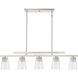 Calhoun 5 Light 40 inch Satin Nickel Linear Chandelier Ceiling Light, Essentials