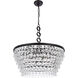 Nordic 6 Light 28 inch Black Chandelier Ceiling Light