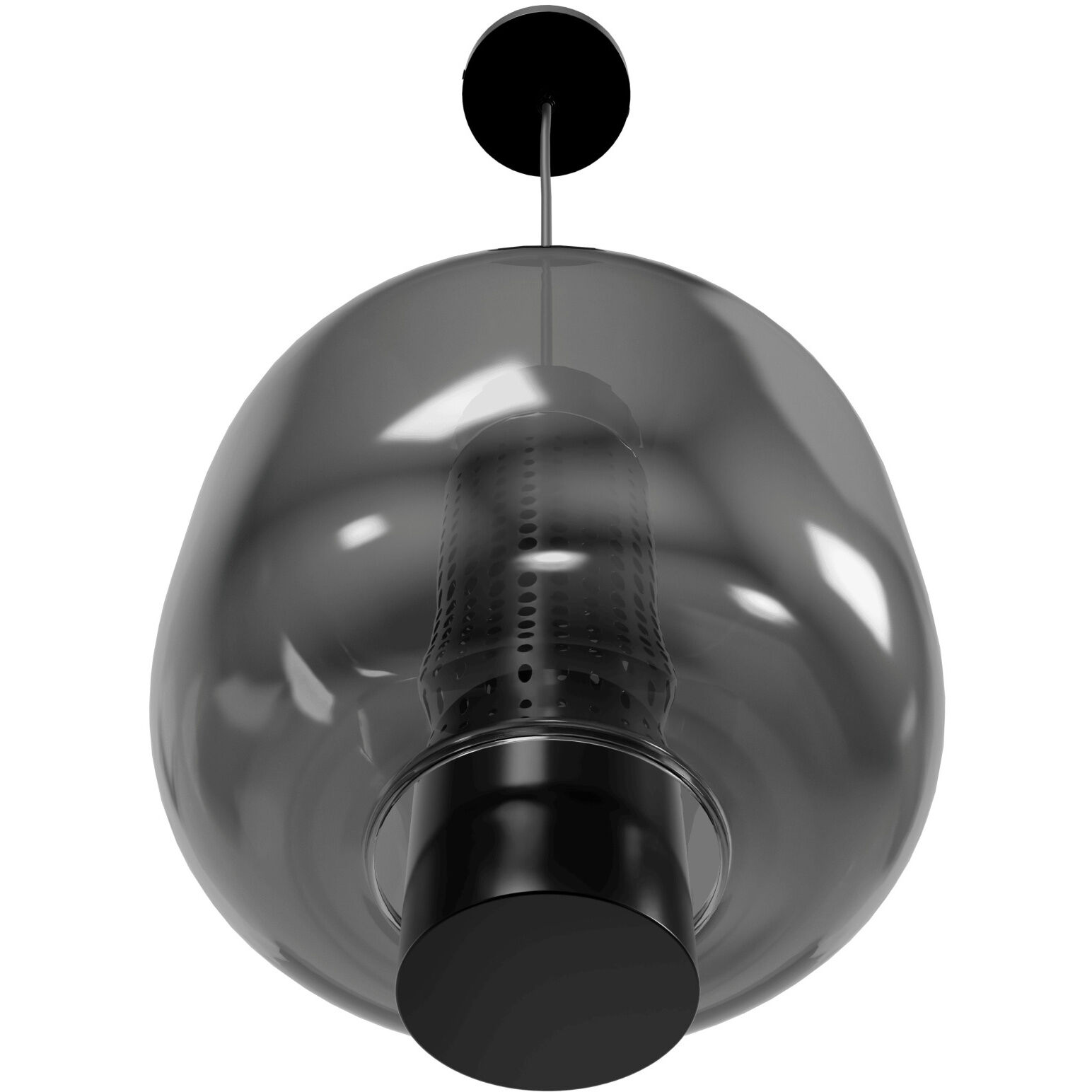 Cosmopolitan 1 Light 11 inch Gun Metal Pendant Ceiling Light