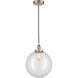 Edison Beacon 1 Light 12 inch Brushed Satin Nickel Mini Pendant Ceiling Light