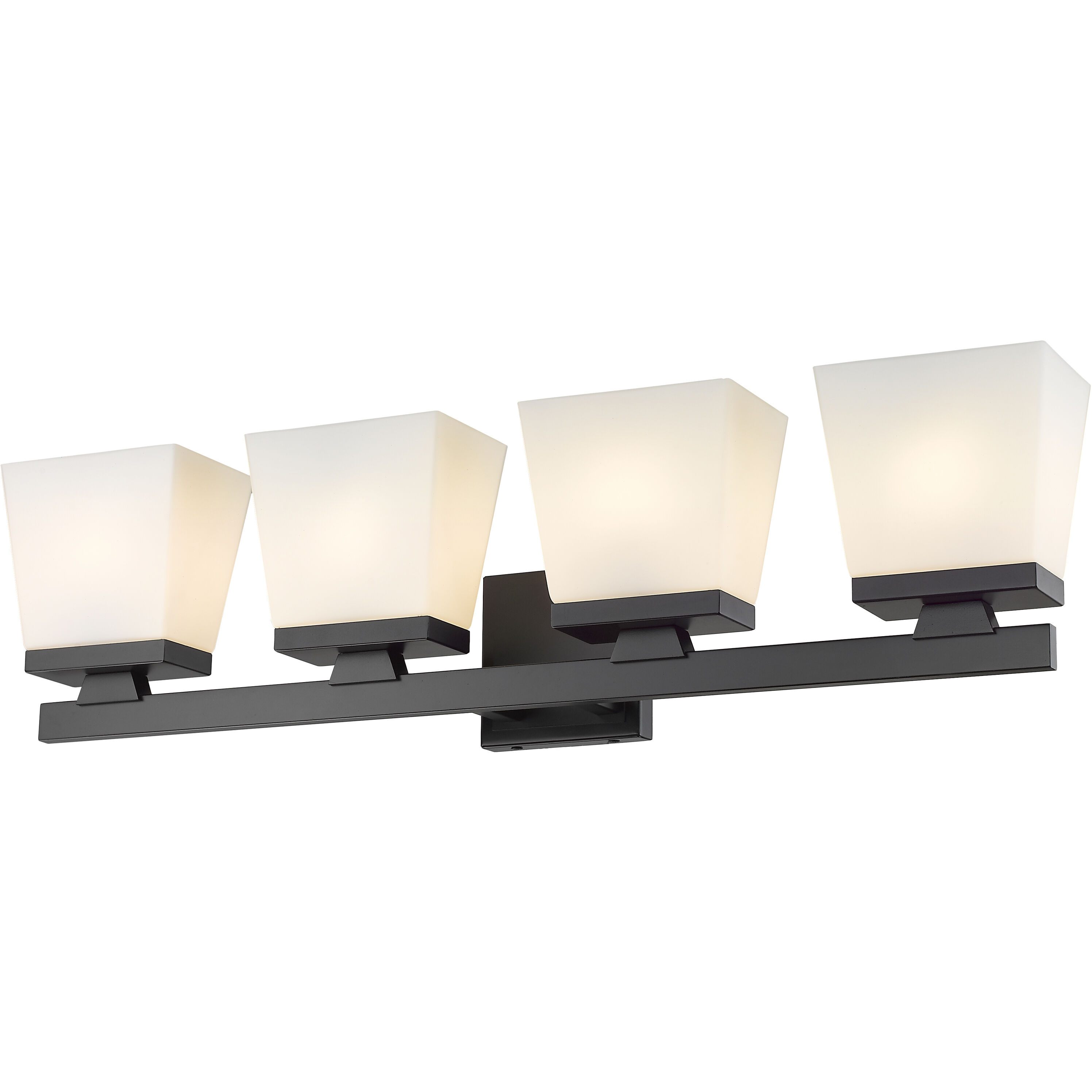 Astor 4 Light 29 inch Matte Black Vanity Wall Light