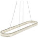Chevron LED 47.24 inch Brushed Nickel Linear Island Pendant Ceiling Light
