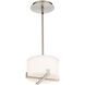 Laurel LED 8 inch Brushed Nickel Pendant Ceiling Light, dweLED
