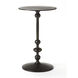 Zora Black Iron 19 X 12 inch Metalworks Accent Table, Pedestal