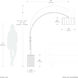 Tambo 92 inch 14 watt Satin Nickel and Dark Walnut Arc Floor Lamp Portable Light