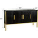 Cameron Black and Brass Gold Coating Cabinet