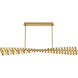Stitch LED 58.75 inch Lacquered Brass Chandelier Ceiling Light