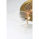 Artze 4 Light 25 inch Soft Brass Flush Mount Ceiling Light