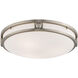 Titania 3 Light 16 inch Brushed Nickel Flush Mount Ceiling Light