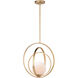 Coronet 1 Light 18 inch Satin Brass Single Pendant Ceiling Light