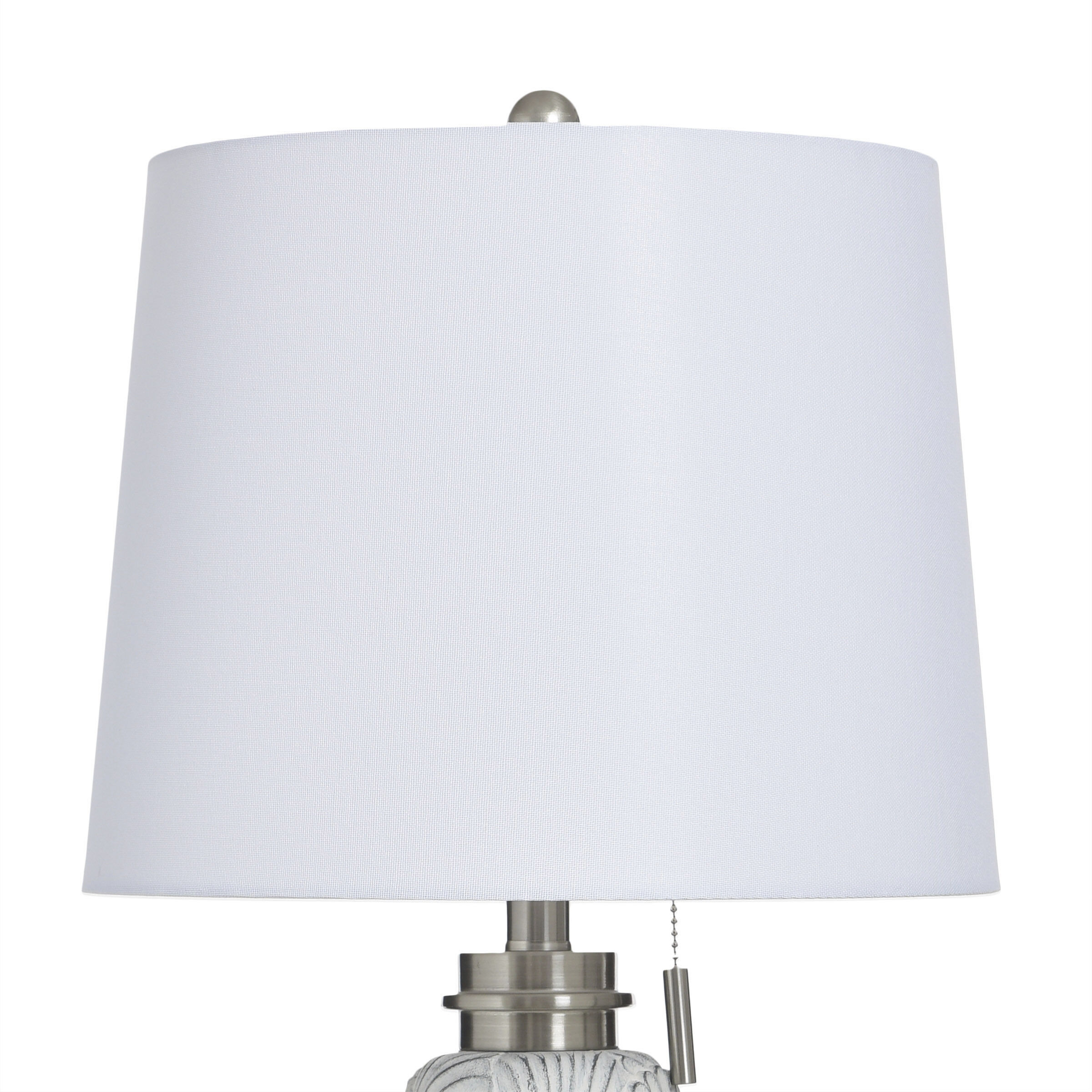 Joseph 29 inch 100 watt Silver Wash and Off White Table Lamp Portable Light