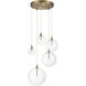 Modern LED 28 inch Natural Brass Pendant Ceiling Light