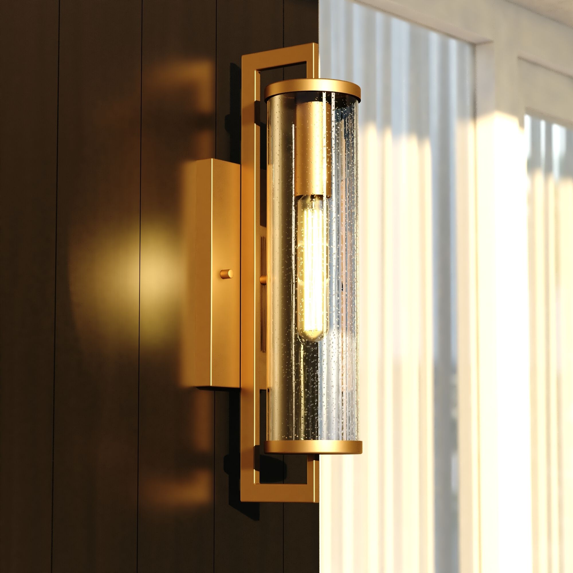 Morgan Park 1 Light 20 inch Warm Brass Outdoor Wall