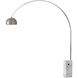 Iconic 95 inch 14 watt Satin Nickel and White Arc Floor Lamp Portable Light in Satin Nickel Steel