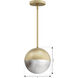 Luniva 1 Light 8 inch Legacy Brass Mini Pendant Ceiling Light