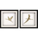 Flight of Gold Metallic and Black and White Framed Art, The Studio
