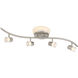 EnviroLite 4 Light 120 Brushed Nickel Track Kit/Flush Mount Combo Ceiling Light, S-Shaped Bar