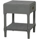 Samantha 20 X 15.75 inch Carbon Gray and Antique Gold Accent Table